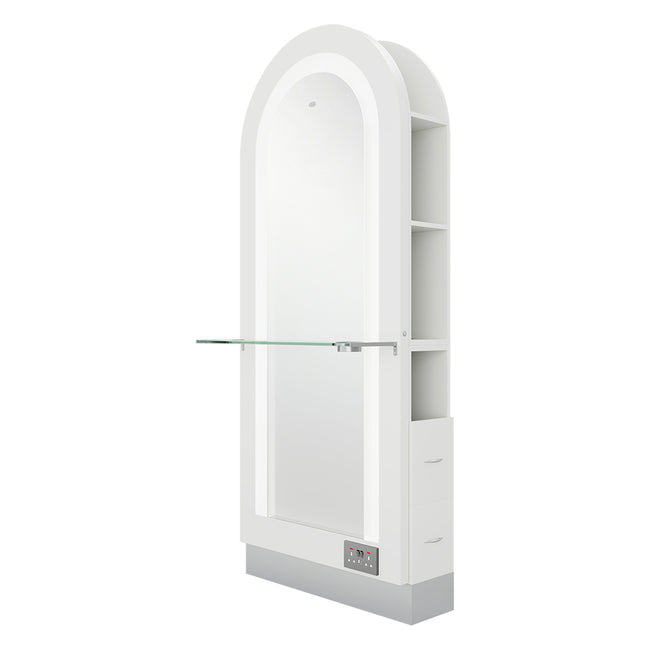 Milan Single Side LED Beauty Salon Station - A Perfect Blend of Style and Functionality DIR Store