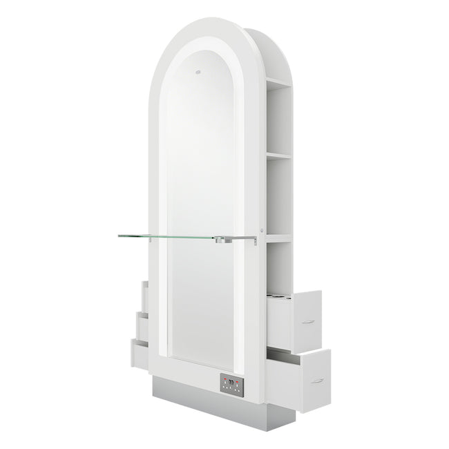 Milan Single Side LED Beauty Salon Station - A Perfect Blend of Style and Functionality DIR Store