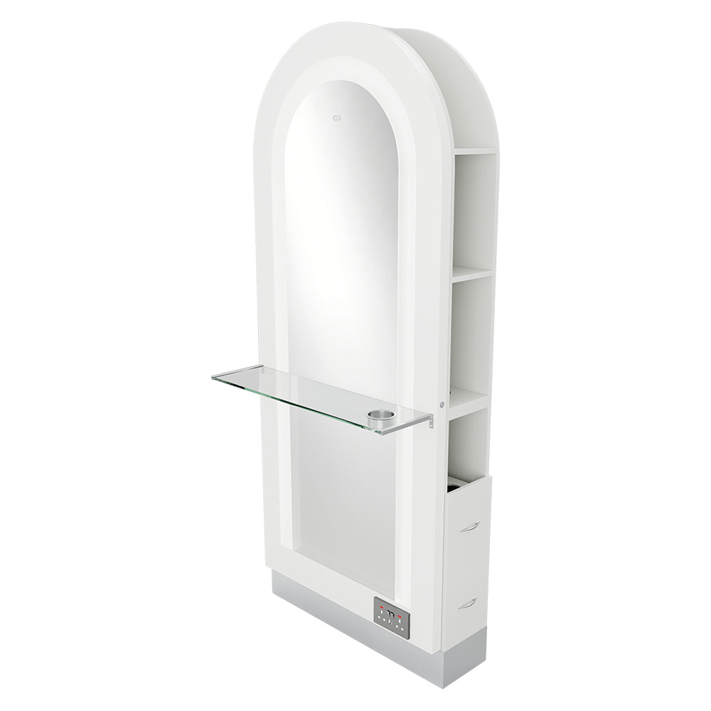 Milan Single Side LED Beauty Salon Station - A Perfect Blend of Style and Functionality DIR Store