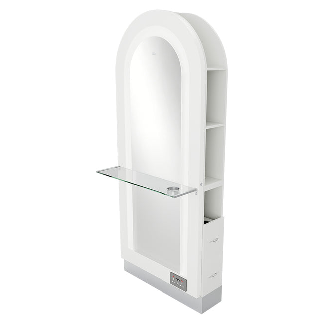 Milan Single Side LED Beauty Salon Station - A Perfect Blend of Style and Functionality DIR Store