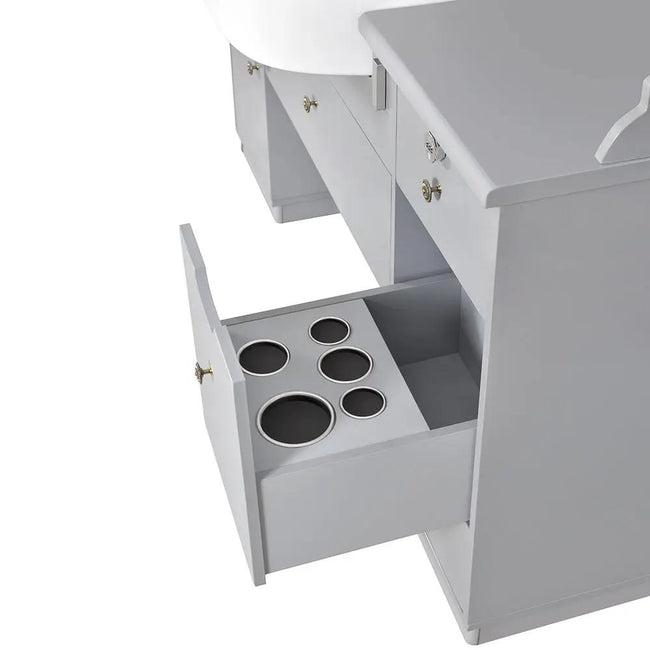 Barber Station with Frontwash Sink & LED Barber Mirror - Mohegan II Barber Unit DIR Store