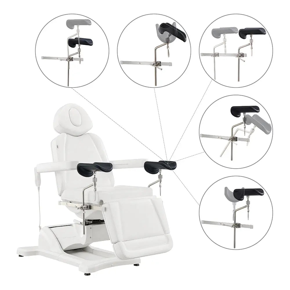 Gynecology Bed Chair with Leg Stirrups Support - Pavo Exam Chair with OB 4-Motors - DIR Store