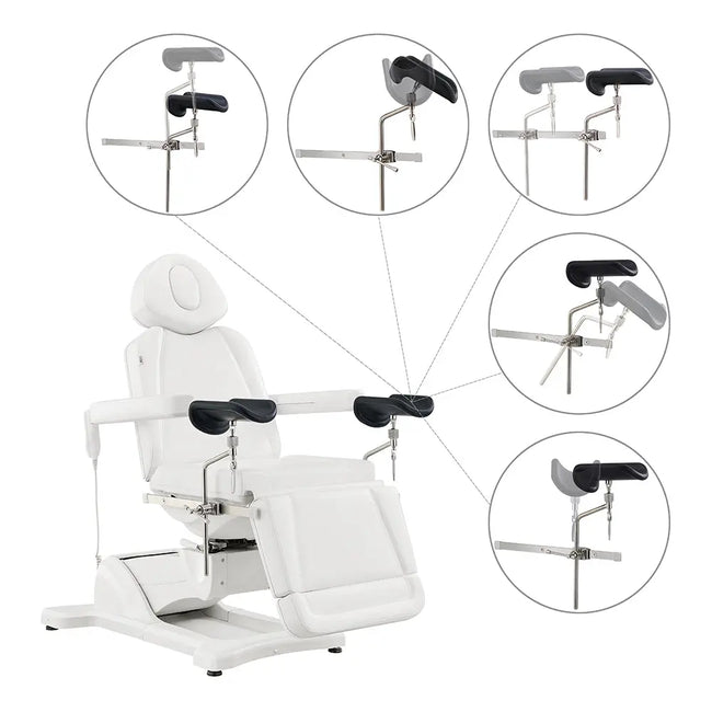 Gynecology Bed Chair with Leg Stirrups Support - Pavo Exam Chair with OB 4-Motors - DIR Store