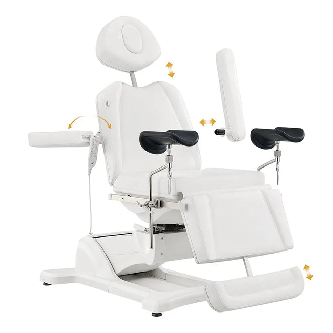 Gynecology Bed Chair with Leg Stirrups Support - Pavo Exam Chair with OB 4-Motors - DIR Store