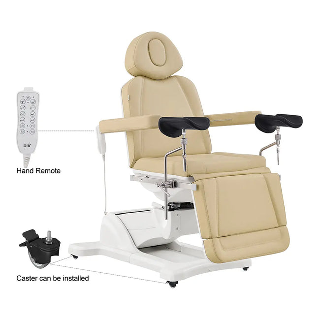 Gynecology Bed Chair with Leg Stirrups Support - Pavo Exam Chair with OB 4-Motors - DIR Store
