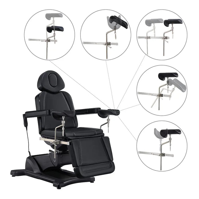 Gynecology Bed Chair with Leg Stirrups Support - Pavo Exam Chair with OB 4-Motors - DIR Store