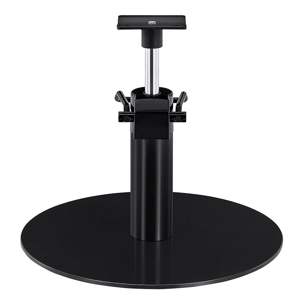 Salon Chair Hydraulic Pump and Round Base Set - Titanium Black