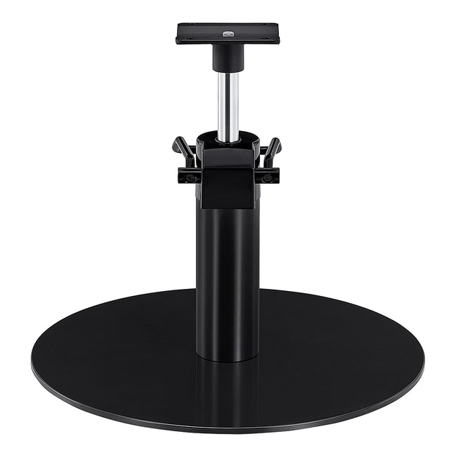 Salon Chair Hydraulic Pump and Round Base Set - Titanium Black