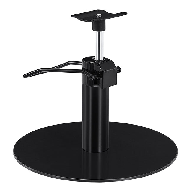 Salon Chair Hydraulic Pump and Round Base Set - Titanium Black