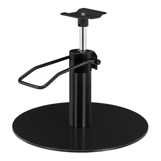 Salon Chair Hydraulic Pump and Round Base Set - Titanium Black