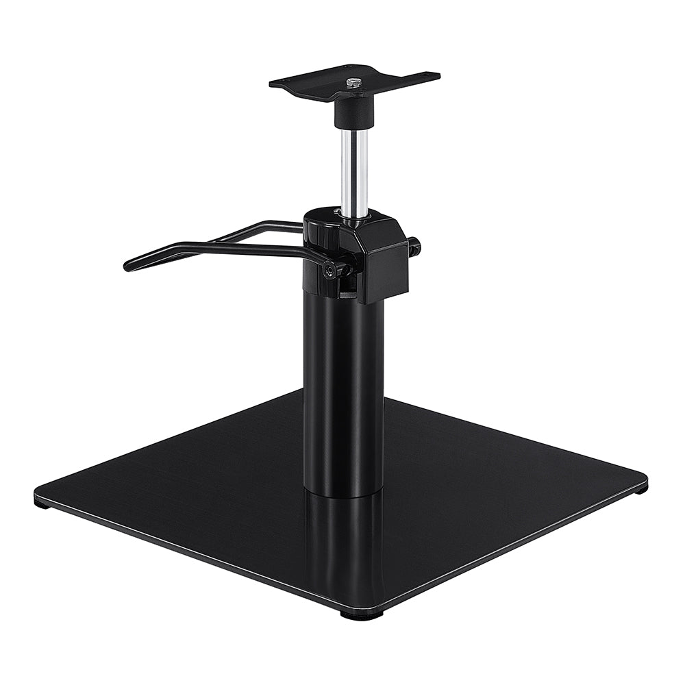 Salon Chair Hydraulic Pump and Square Base Set - Titanium Black