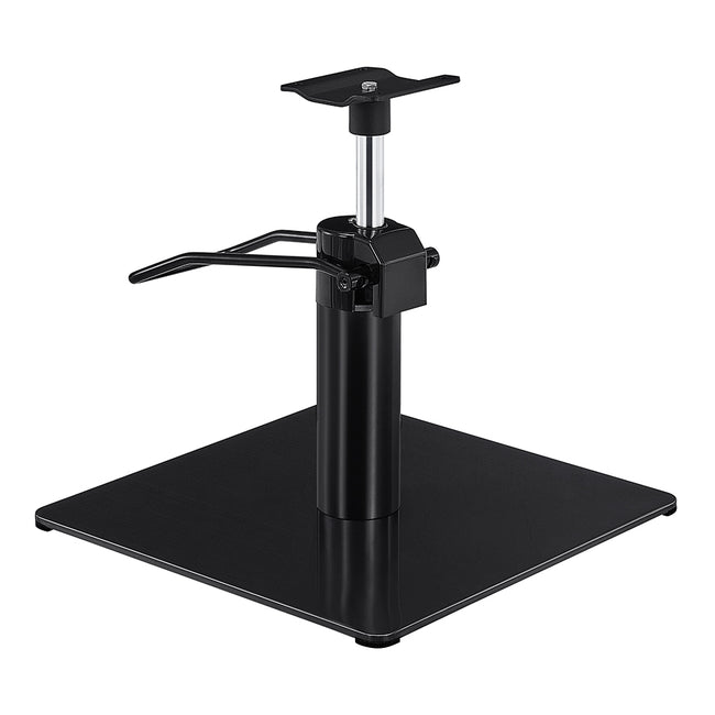 Salon Chair Hydraulic Pump and Square Base Set - Titanium Black