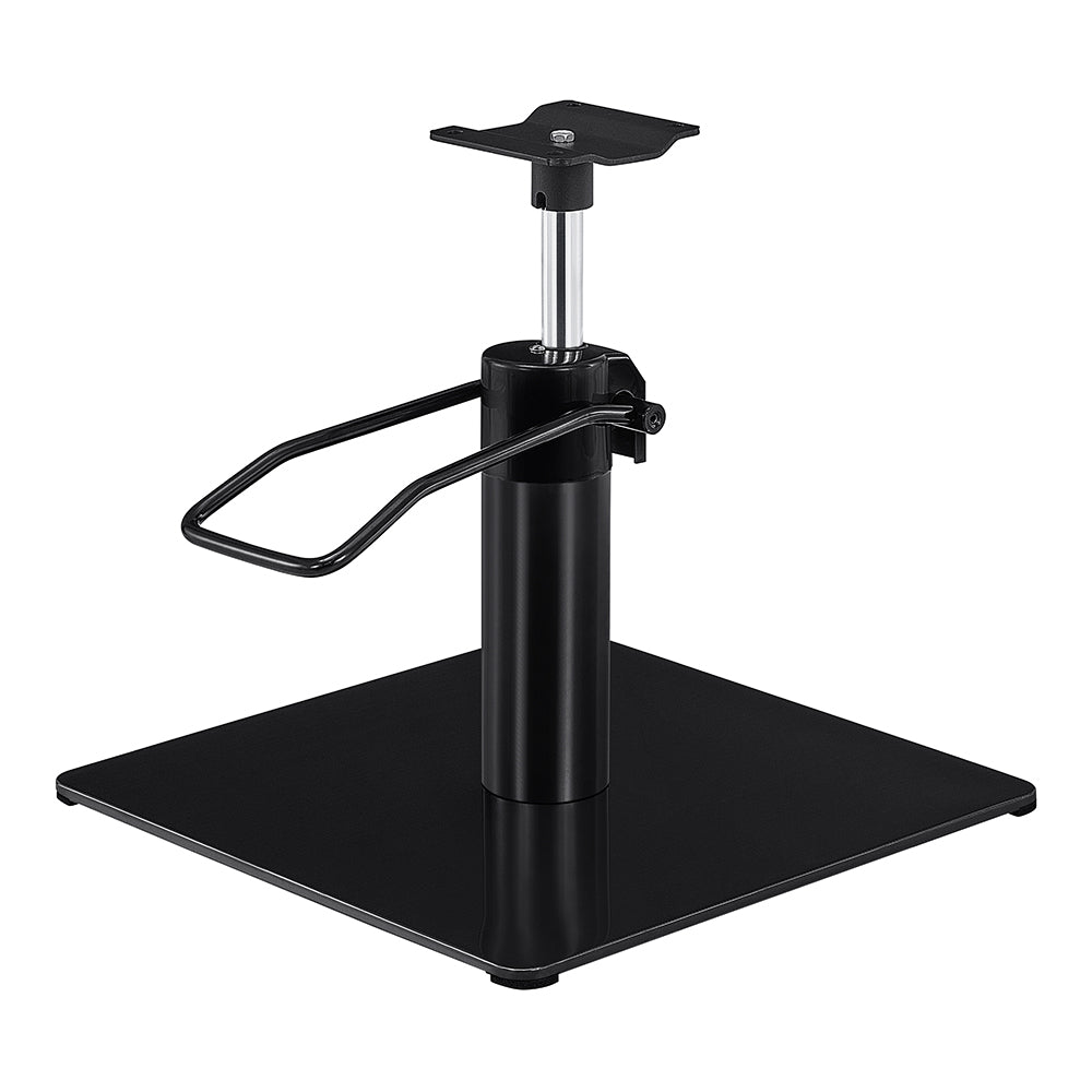 Salon Chair Hydraulic Pump and Square Base Set - Titanium Black