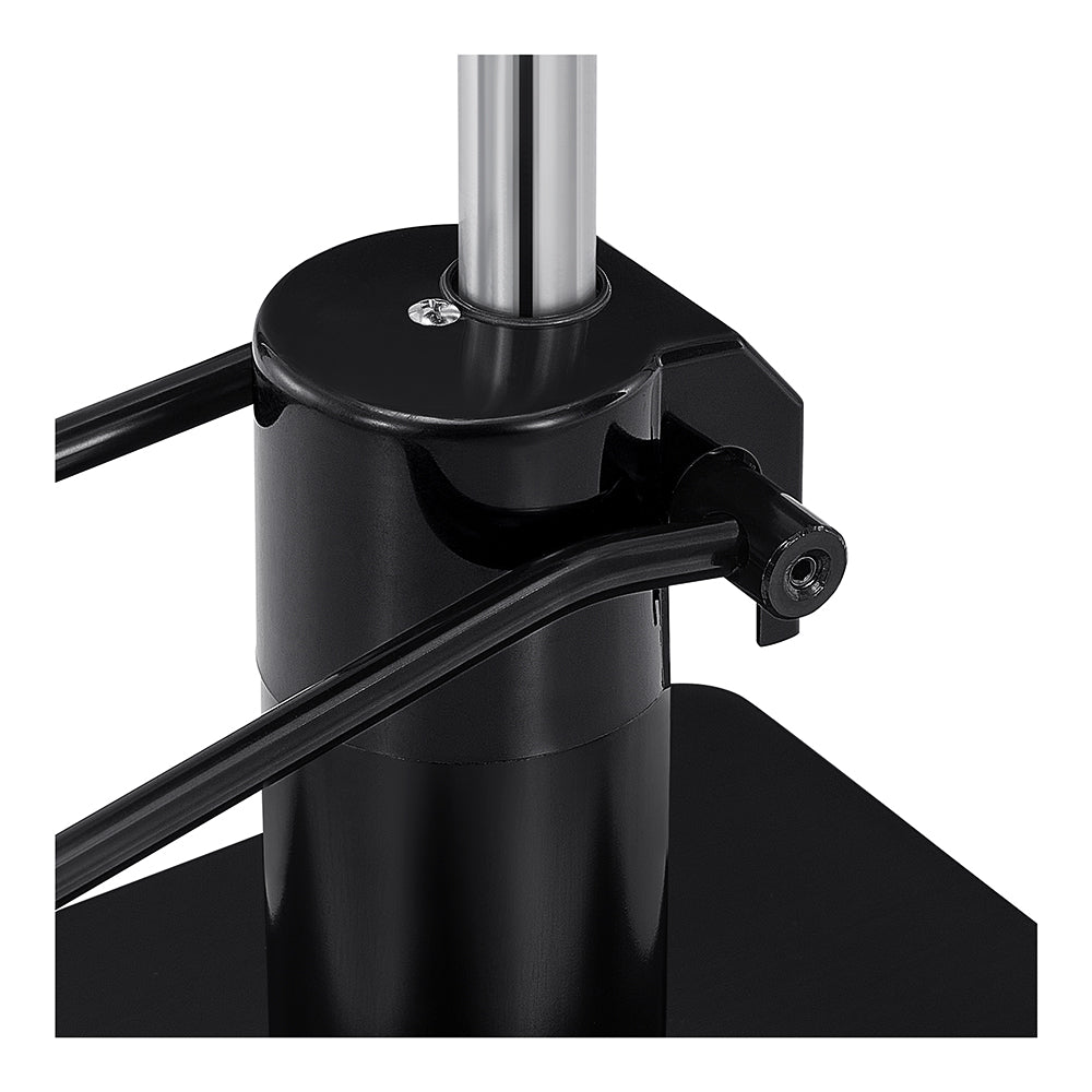 Salon Chair Hydraulic Pump and Square Base Set - Titanium Black