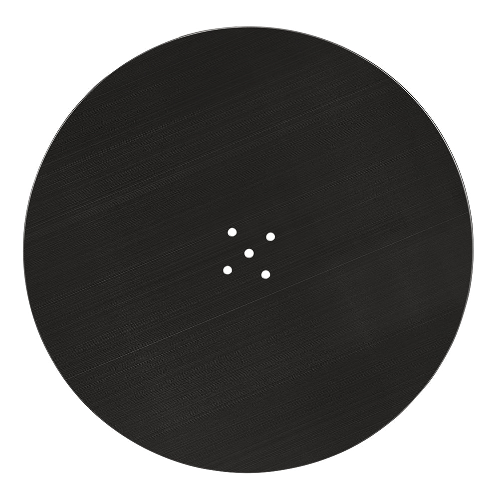 Stainless Steel Flat Round Base for Salon Chairs - Titanium Black Edition