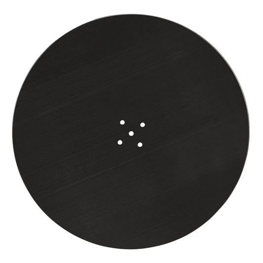 Stainless Steel Flat Round Base for Salon Chairs - Titanium Black Edition DIR Store