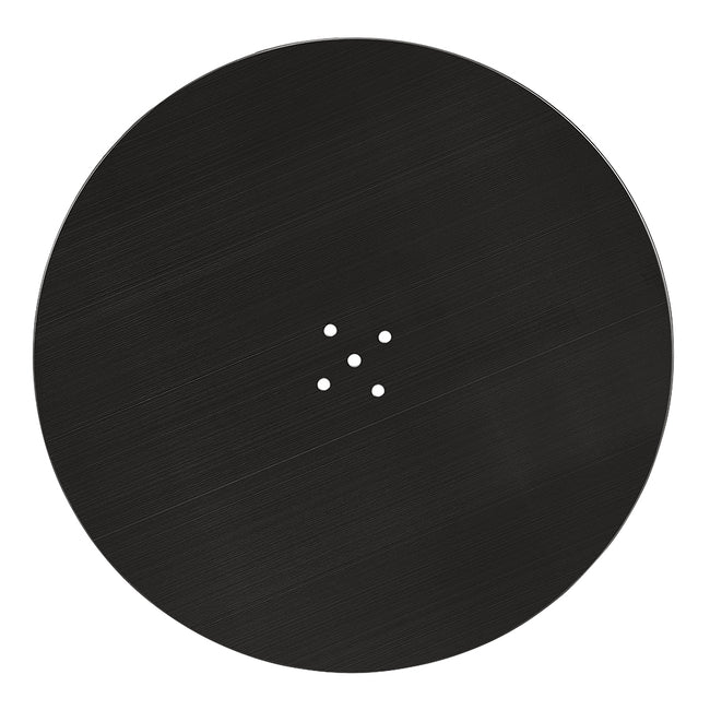 Stainless Steel Flat Round Base for Salon Chairs - Titanium Black Edition