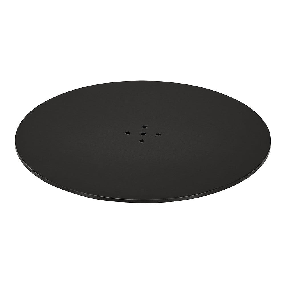 Stainless Steel Flat Round Base for Salon Chairs - Titanium Black Edition