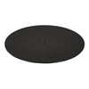 Stainless Steel Flat Round Base for Salon Chairs - Titanium Black Edition