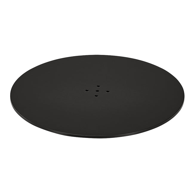Stainless Steel Flat Round Base for Salon Chairs - Titanium Black Edition
