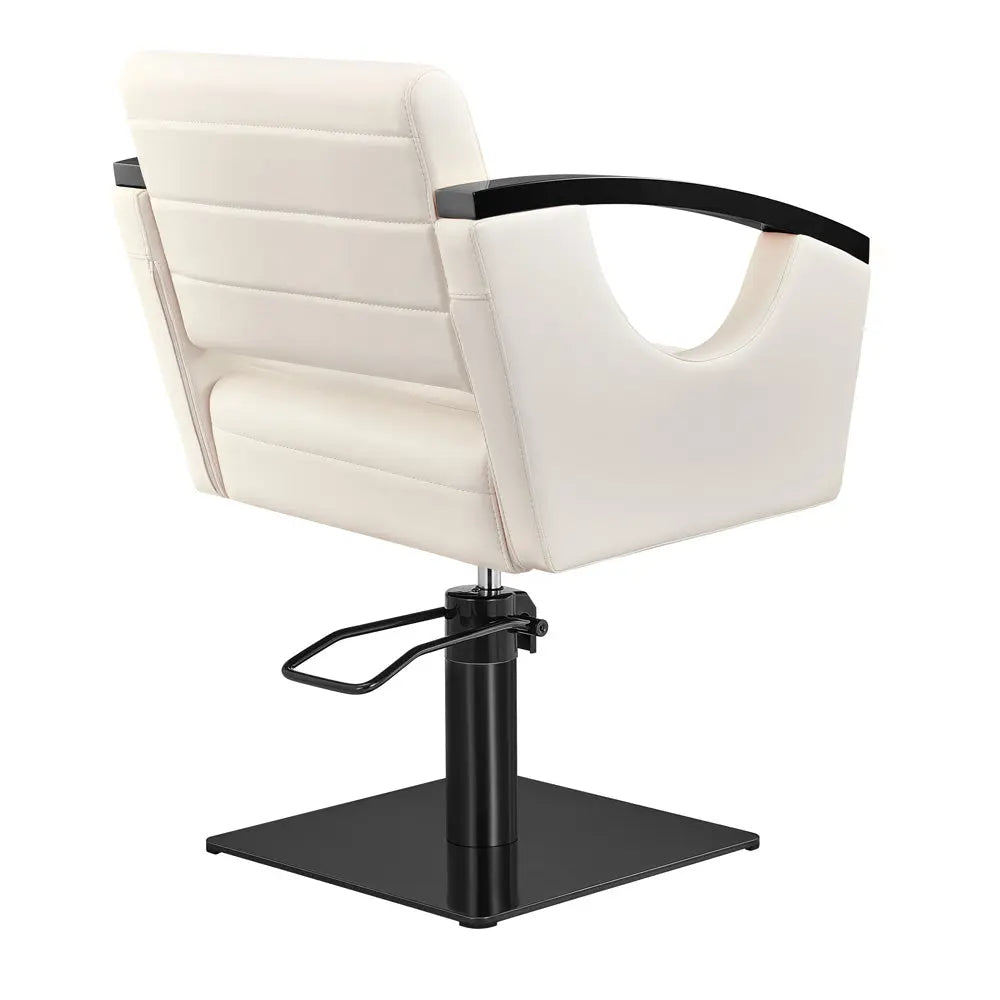 Salon Chair with Titanium Black Stainless Steel Arms - Bello Titanium Black Styling Chair DIR Store