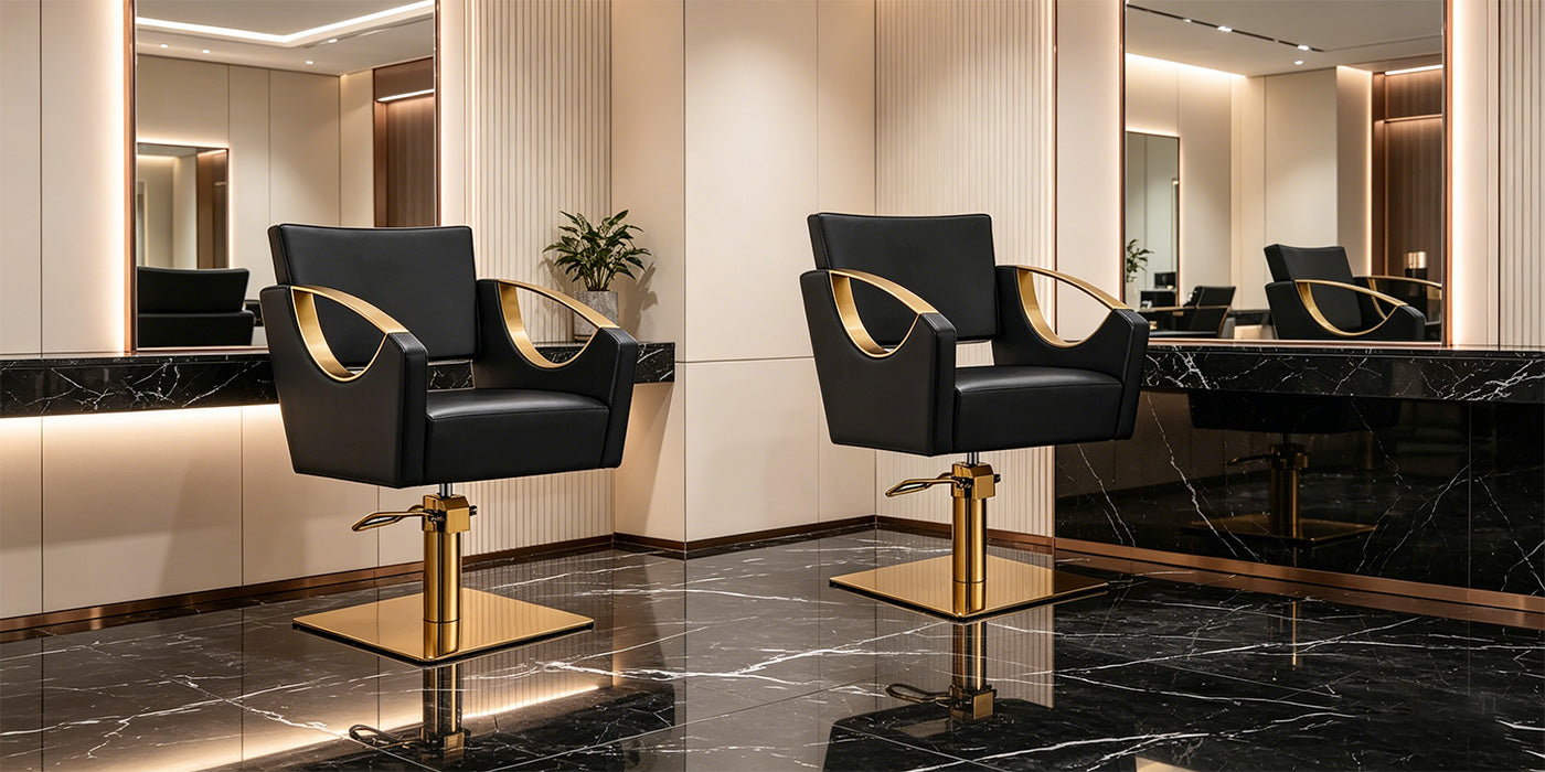 Салонен стол - Creativita Gold Styling Chair- detail - DIR Store