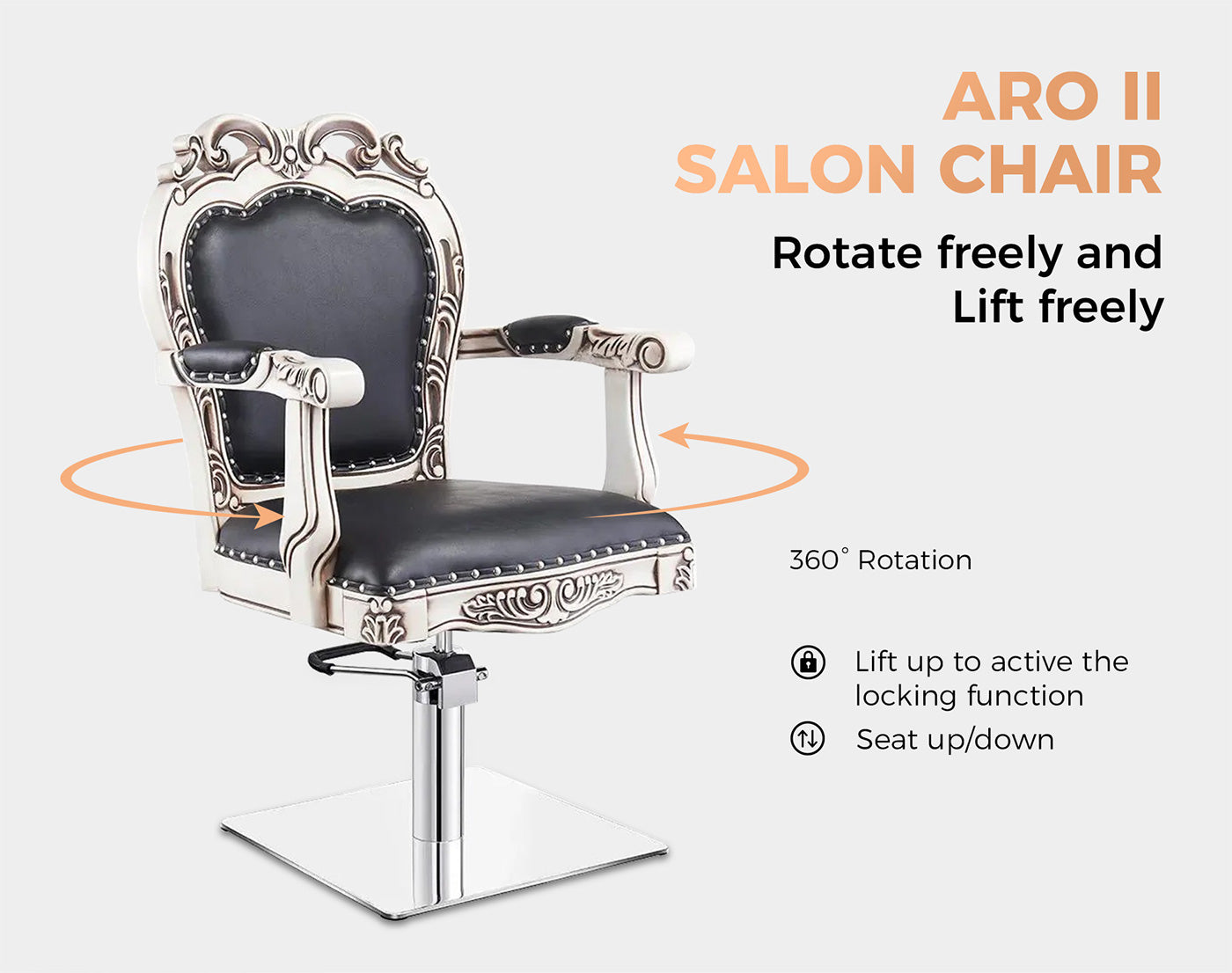 Salon Chair - Georgia Styling Chair- detail - DIR Store