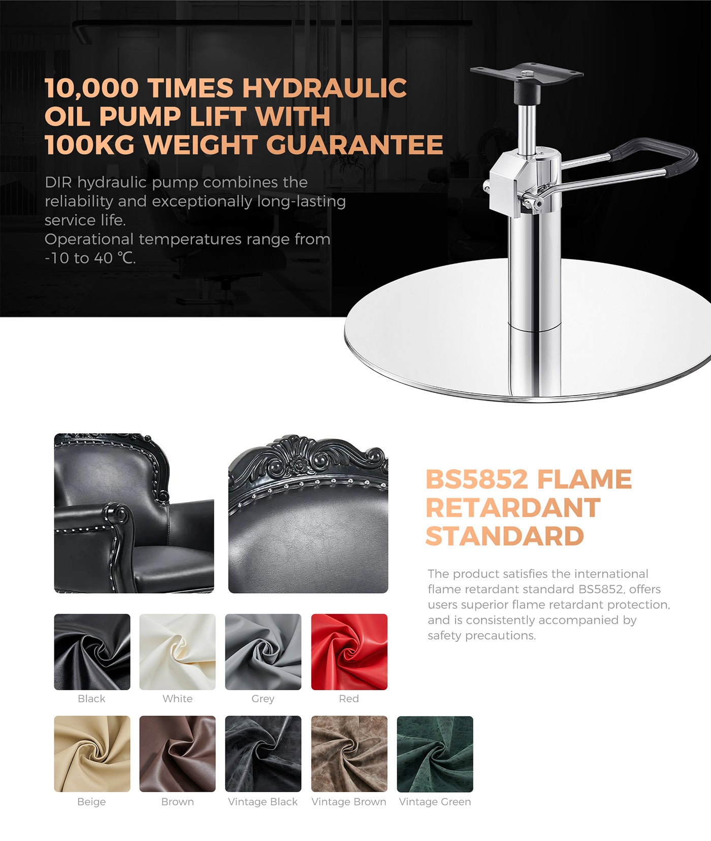 Cadeira de salão - Cadeira de estilo Laurence- detail - DIR Store