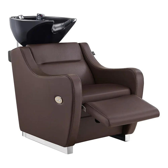 Salon Furniture Lounge Shampoo Backwash Unit Salon Backwash Unit Chair With Adjustable Basin Adjustable Legrest