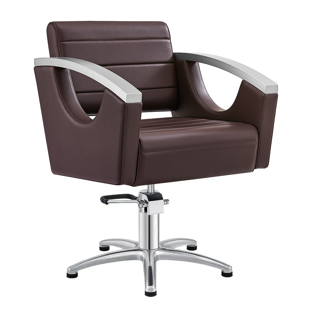 Salon Chair with Stainless Steel Armrest - Bello Styling Chair DIR Store