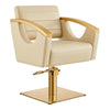 Salon Chair with Gold Stainless Steel Arms - Bello Gold Styling Chair - DIR Store