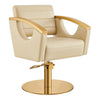 Salon Chair with Gold Stainless Steel Arms - Bello Gold Styling Chair - DIR Store