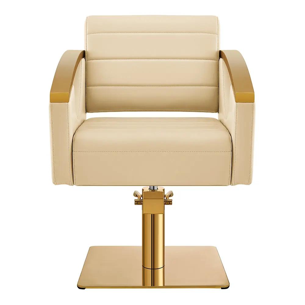 Salon Chair with Gold Stainless Steel Arms - Bello Gold Styling Chair - DIR Store