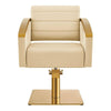Salon Chair with Gold Stainless Steel Arms - Bello Gold Styling Chair - DIR Store