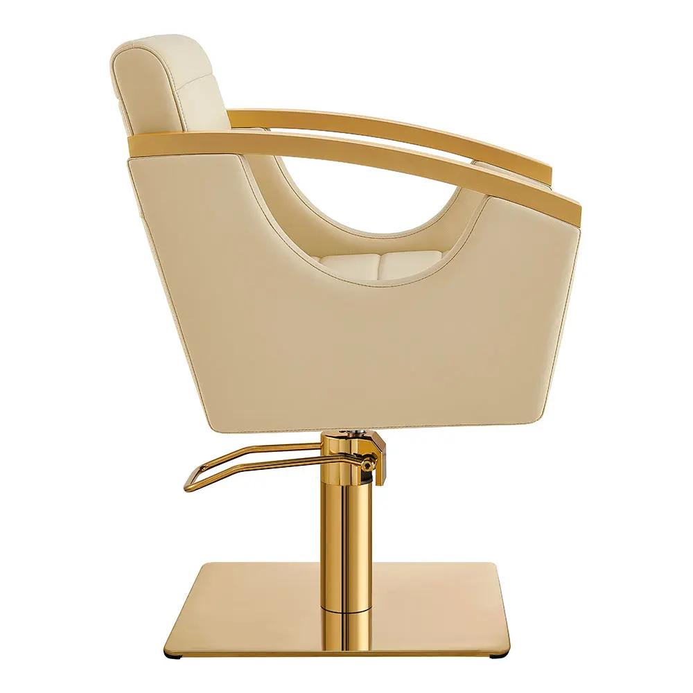 Salon Chair with Gold Stainless Steel Arms - Bello Gold Styling Chair - DIR Store