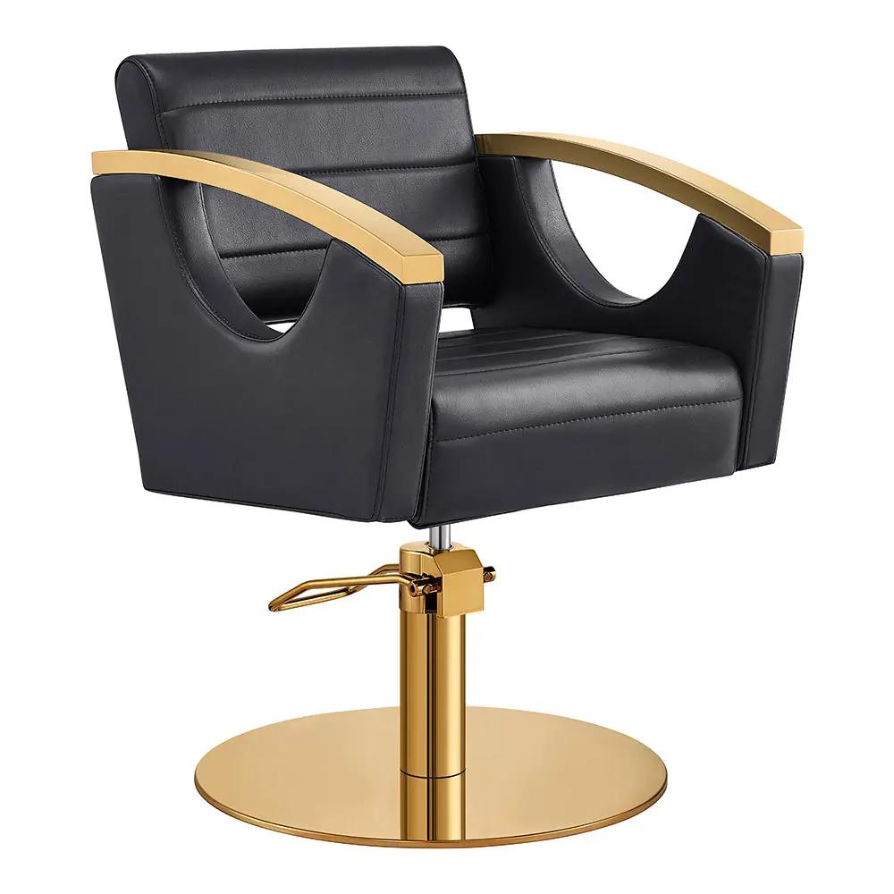 Salon Chair with Gold Stainless Steel Arms - Bello Gold Styling Chair - DIR Store