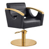 Salon Chair with Gold Stainless Steel Arms - Bello Gold Styling Chair - DIR Store