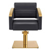Salon Chair with Gold Stainless Steel Arms - Bello Gold Styling Chair - DIR Store