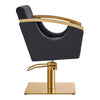 Salon Chair with Gold Stainless Steel Arms - Bello Gold Styling Chair - DIR Store