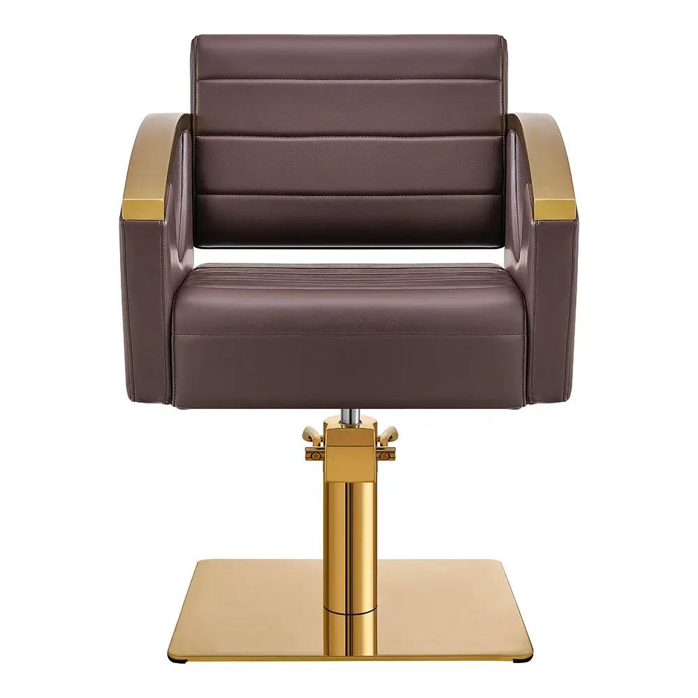Salon Chair with Gold Stainless Steel Arms - Bello Gold Styling Chair - DIR Store