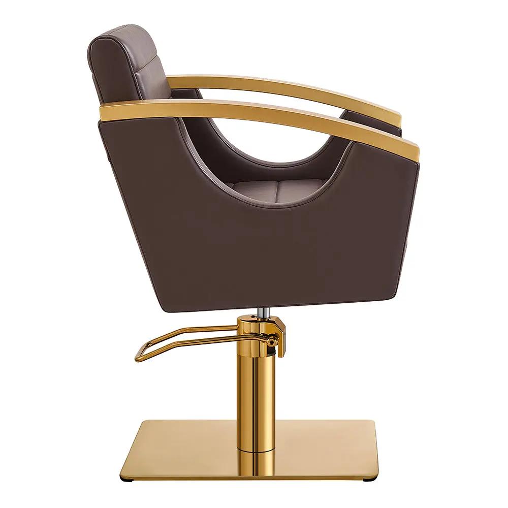 Salon Chair with Gold Stainless Steel Arms - Bello Gold Styling Chair - DIR Store
