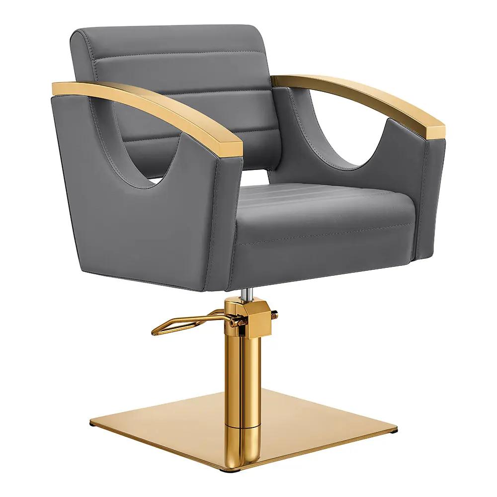 Salon Chair with Gold Stainless Steel Arms - Bello Gold Styling Chair - DIR Store