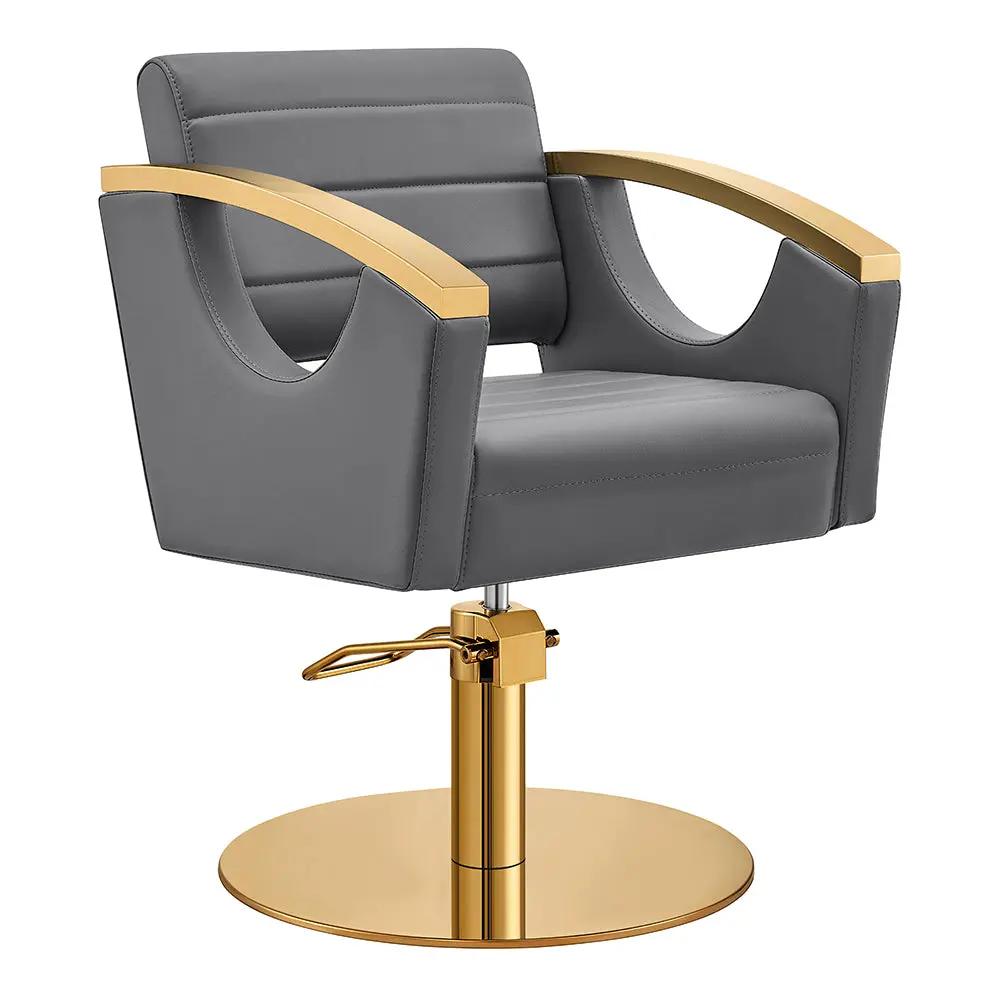Salon Chair with Gold Stainless Steel Arms - Bello Gold Styling Chair - DIR Store