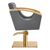 Salon Chair with Gold Stainless Steel Arms - Bello Gold Styling Chair - DIR Store