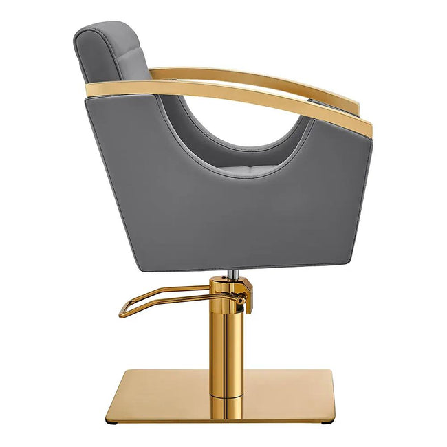Salon Chair with Gold Stainless Steel Arms - Bello Gold Styling Chair - DIR Store