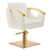 Salon Chair with Gold Stainless Steel Arms - Bello Gold Styling Chair - DIR Store