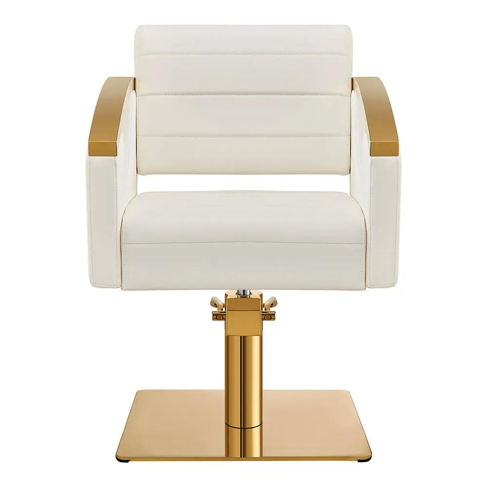Salon Chair with Gold Stainless Steel Arms - Bello Gold Styling Chair - DIR Store