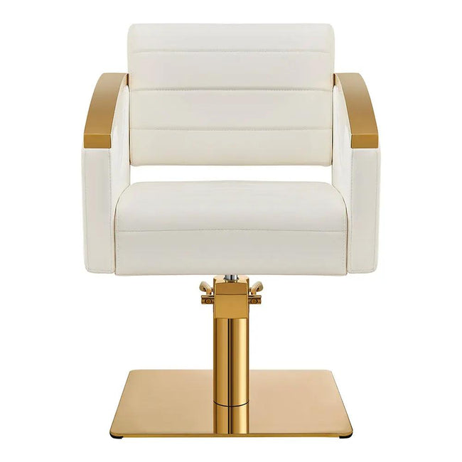 Salon Chair with Gold Stainless Steel Arms - Bello Gold Styling Chair - DIR Store