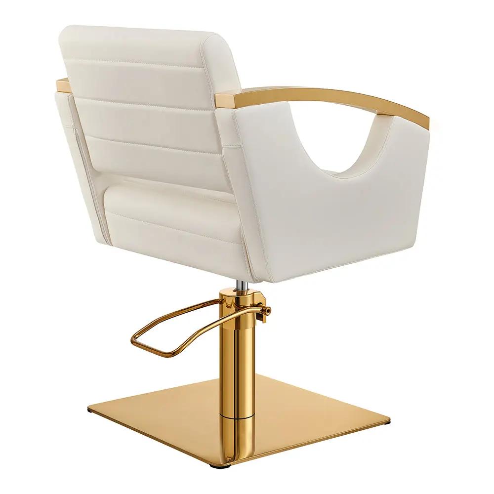 Salon Chair with Gold Stainless Steel Arms - Bello Gold Styling Chair - DIR Store