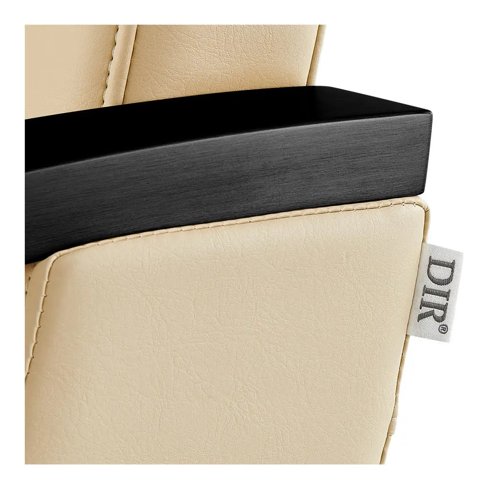 Salon Chair with Titanium Black Stainless Steel Arms - Bello Titanium Black Styling Chair DIR Store